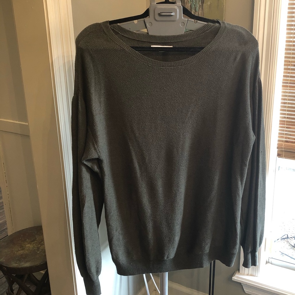 Olive green Bell sleeve sweater